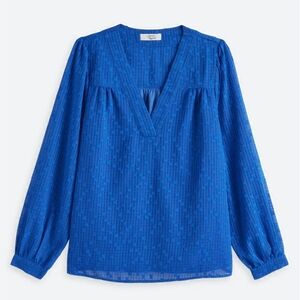 Beacon Sapphire Blue Textured Blouse